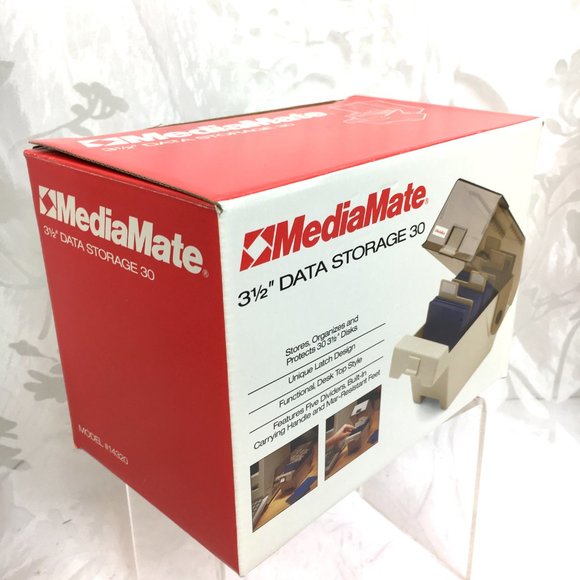 Media Mate 3 1/2" Floppy Disk Storage Box Case Holder NWT NOS - Picture 11 of 13